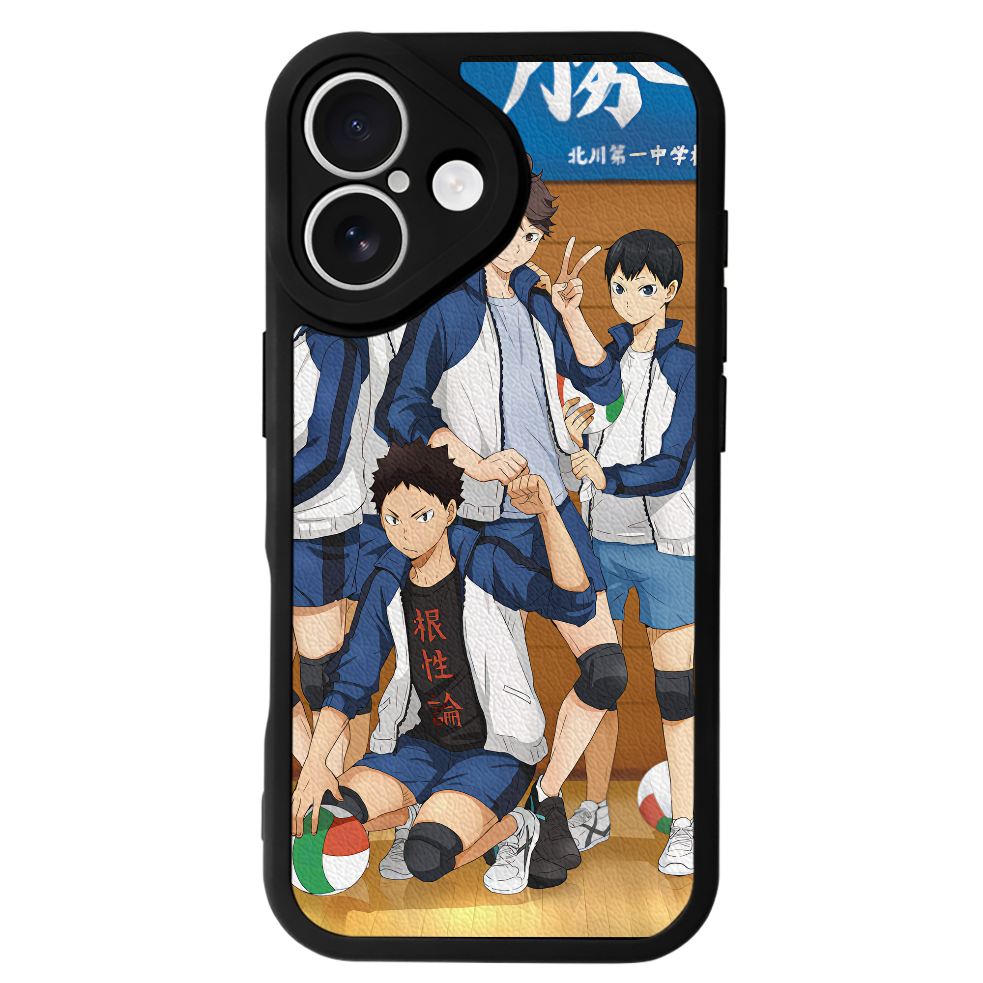 （画像用） ハイキュー!! Haikyu!! 【iPhone 16シリーズ対応】シリコンスマホケース（レザー調） 材質：シリコン